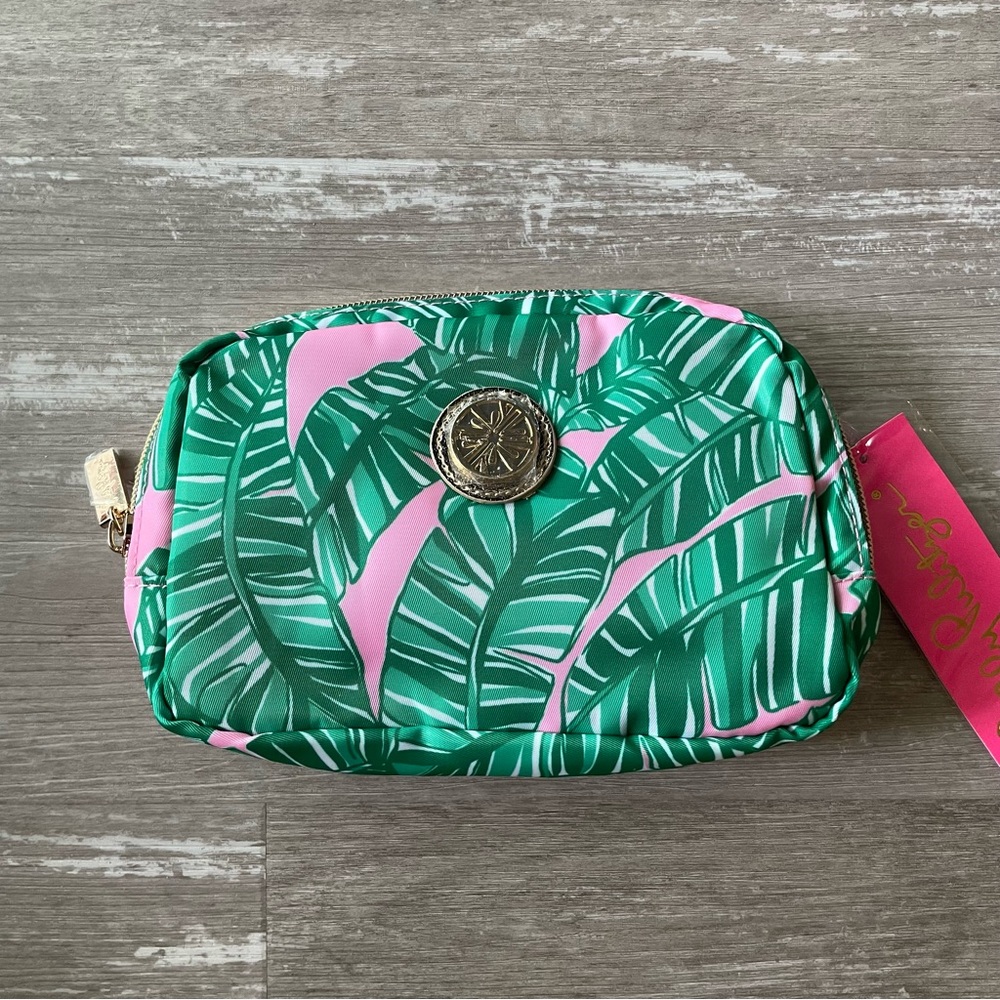NWT Lilly Pulitzer Jeanie Belt Bag Fanny Pack Crossbody in Pink Lets Go Bananas - Picture 2 of 9